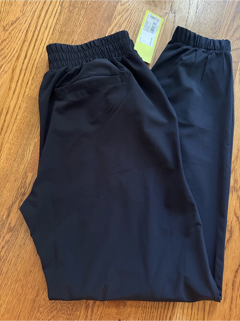all in motion Black Elastic Waist Pants XL Long lightweight active joggers